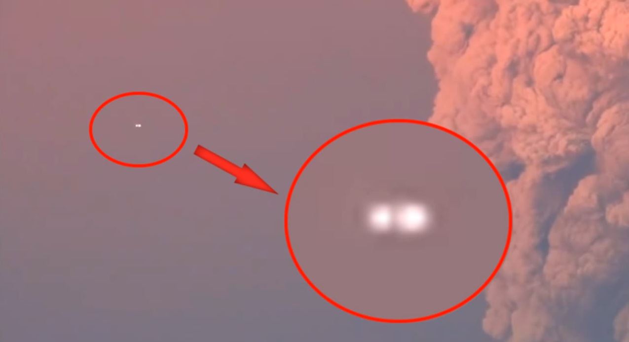 UFO Spotted Near Erupting Volcano In Chile 2015
