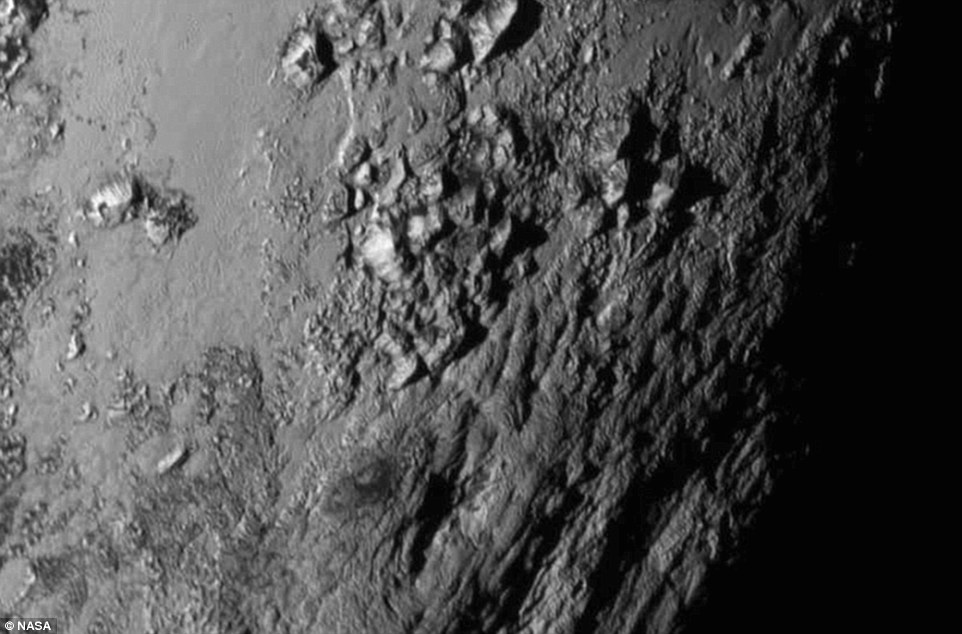 Mountains of Pluto shown in high quality photos
